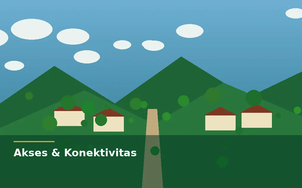Ilustrasi konektivitas Desa Pekik Nyaring